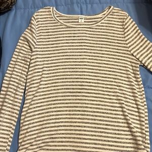 Old navy gray and white long sleeve